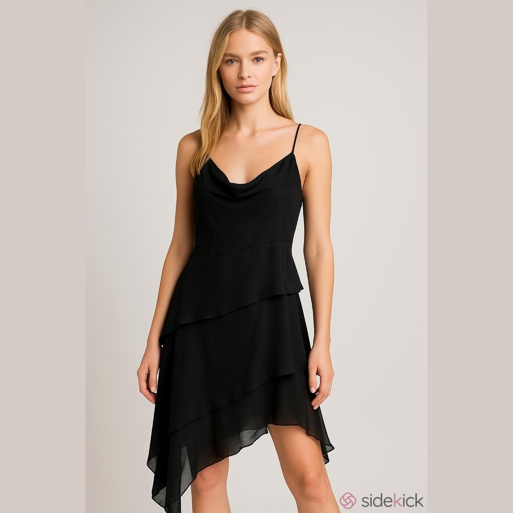 Kimchi Blue Black Asymmetrical Dress